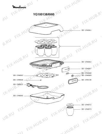 Схема №1 YG100138/6W0 с изображением Всякое для электройогуртницы Moulinex SS-194130