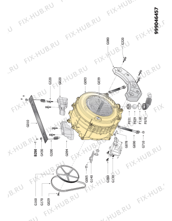 Схема №2 MWU128EDWG с изображением Ручка (крючок) люка для стиралки Whirlpool 480113100153