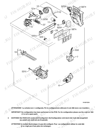 Схема №1 WD1250W с изображением Электропомпа для стиралки Aeg 1320699406