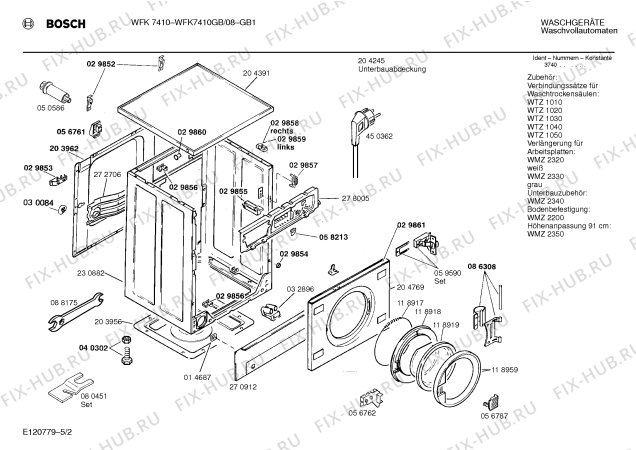 Схема №1 WFK7410GB WFK7410 с изображением Панель управления для стиралки Bosch 00281891