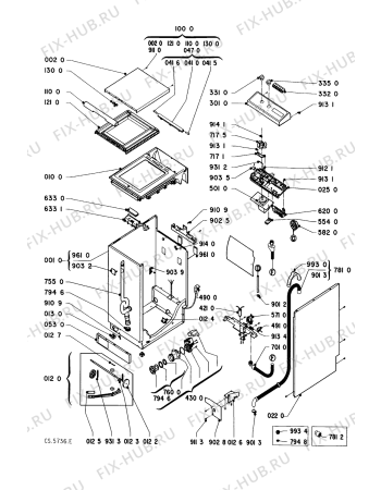 Схема №1 WAT 4450/WS с изображением Декоративная панель для стиральной машины Whirlpool 481945319882