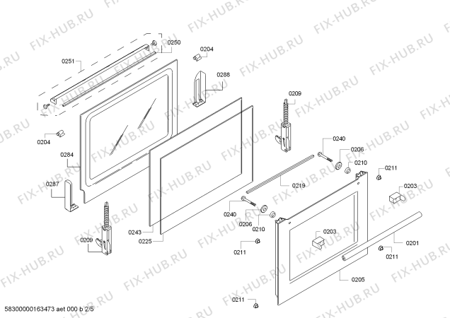 Взрыв-схема плиты (духовки) Bosch HBA64B051F H.BO.PY.L3D.IN.GYFAM.B0a.X.E3_COT/ - Схема узла 02