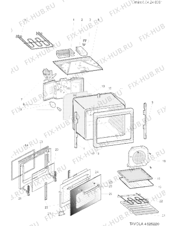 Схема №1 CP64SM1XI (F041807) с изображением Панель для плиты (духовки) Indesit C00145207