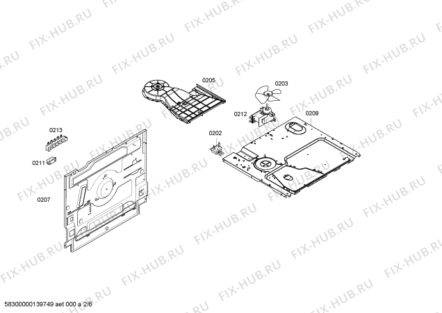 Схема №2 VVH31B1150 с изображением Панель управления для духового шкафа Bosch 00667490