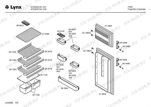 Схема №1 4FS322E с изображением Дверь для холодильника Bosch 00212830