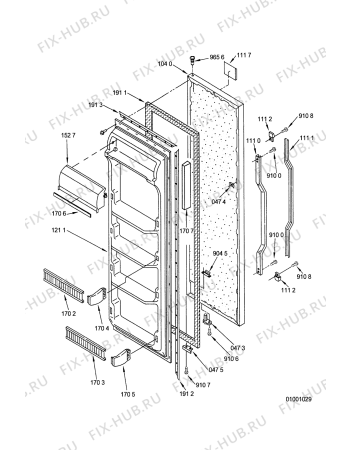 Схема №1 ART 735 с изображением Фитинг для холодильной камеры Whirlpool 481900940073