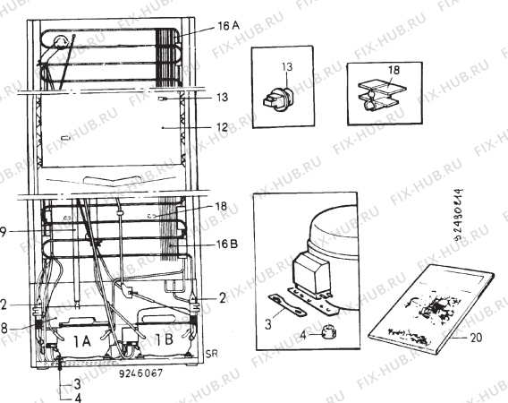 Взрыв-схема холодильника Electrolux ER4106B - Схема узла Section 4