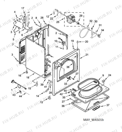 Схема №1 3LWED4815FW (F106352) с изображением Микропереключатель для сушильной машины Indesit C00518609