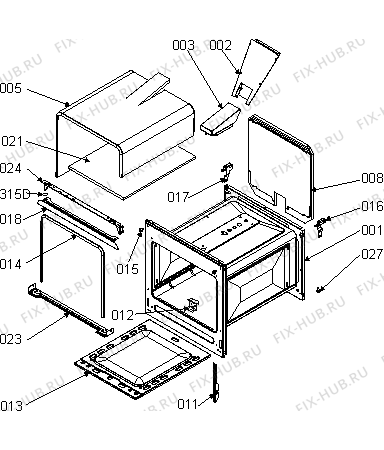 Схема №2 GMIN145S (186301, 1448.9G02) с изображением Дверца для плиты (духовки) Gorenje 199405
