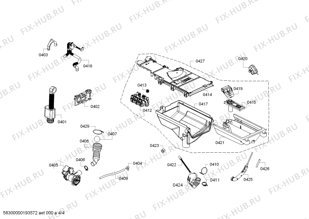 Схема №1 WI12A220EE IQ100 с изображением Ручка выбора программ для стиралки Siemens 00619437