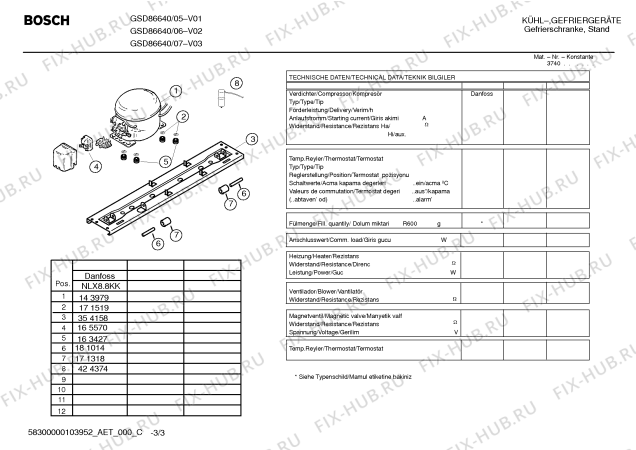 Схема №1 GSD86640 с изображением Панель управления для холодильника Bosch 00438744