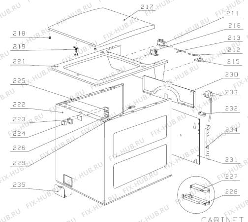 Взрыв-схема стиральной машины Gorenje Völund W421 A12002003 DK   -White 4_5 kg (900000296, A12002003) - Схема узла 02