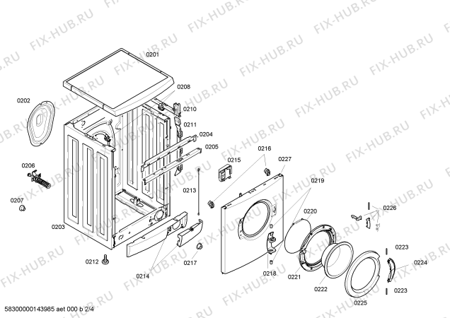 Схема №1 WAE20413TR с изображением Панель управления для стиральной машины Bosch 00677787