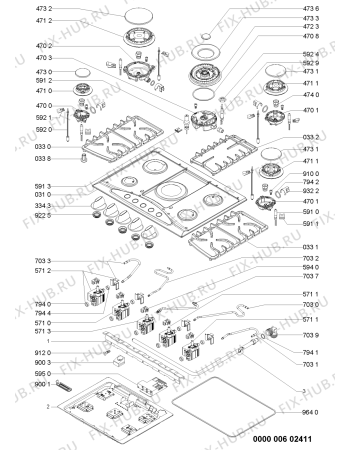 Схема №1 AKM393IX4 (F091846) с изображением Инструкция по эксплуатации для плиты (духовки) Indesit C00362301