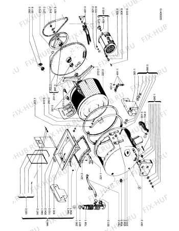 Схема №1 AWL 393 с изображением Электросопротивление для стиралки Whirlpool 481946278726