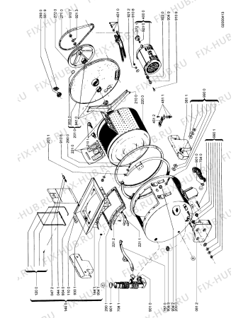 Схема №1 AWB 929 /2 с изображением Уплотнение для стиралки Whirlpool 481953228169