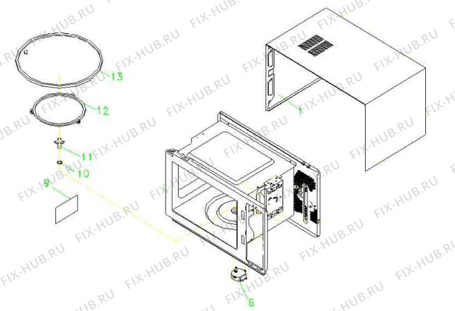 Схема №1 ZM21M1S с изображением Всякое для микроволновки Electrolux 4055097101