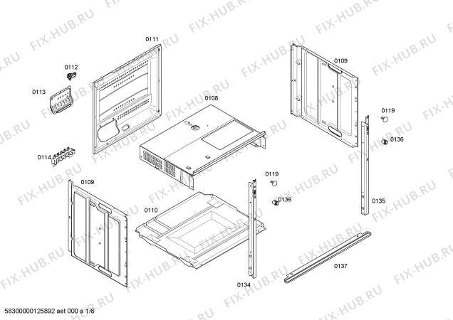Схема №1 E1524A0 MEGA1524A с изображением Панель управления для духового шкафа Bosch 00665191