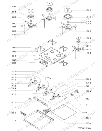 Схема №1 AKM 515/WH с изображением Втулка для плиты (духовки) Whirlpool 481244039289