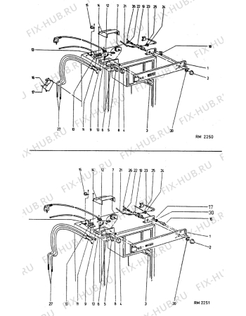 Взрыв-схема холодильника Unknown RM2251 - Схема узла C20 Comb. armature  H