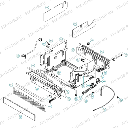 Схема №1 FDW9017 IT   -Titanium (417630, DW90.3) с изображением Ящик (корзина) для электропосудомоечной машины Gorenje 441616