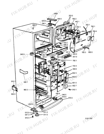 Схема №1 RBF 41/1 с изображением Дверь для холодильной камеры Whirlpool 481241818416