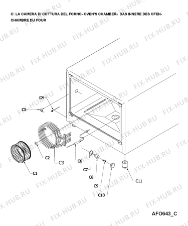 Схема №2 AFO 644 с изображением Шуруп для плиты (духовки) Whirlpool 482000012817