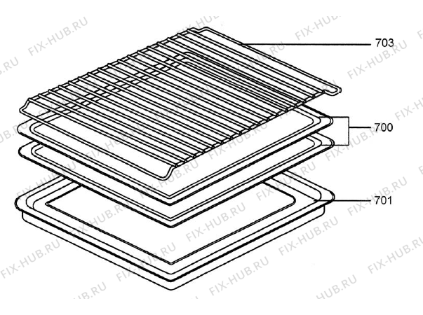 Взрыв-схема вытяжки Gorenje UPO TURVALIESI 50 TS A909A55A FI   -White FS 50 (900000718, A909A55A) - Схема узла 07