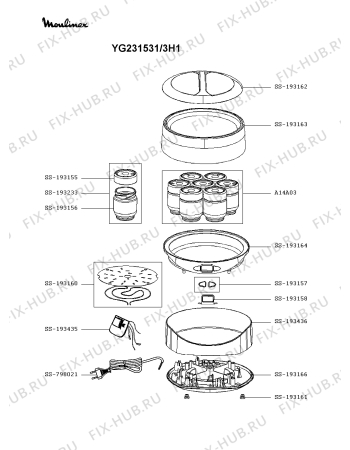 Схема №1 YG231531/3H1 с изображением Всякое для электройогуртницы Moulinex SS-193436