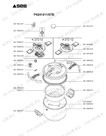 Схема №1 P4241411/07B с изображением Кастрюля для духовки Seb SS-981416