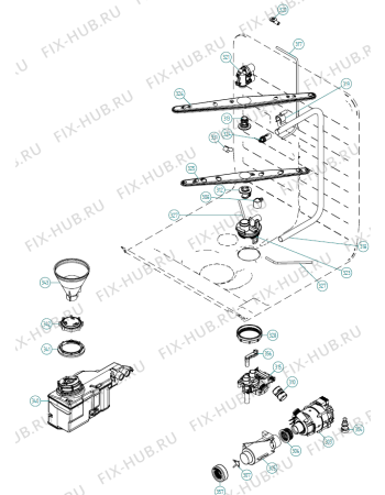 Взрыв-схема посудомоечной машины Atag VW6055RT XL NL   -VW6055RTUU-A01 (341708, DW70.3) - Схема узла 05