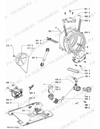 Взрыв-схема стиральной машины Bauknecht PRESTIGE 2480 - Схема узла