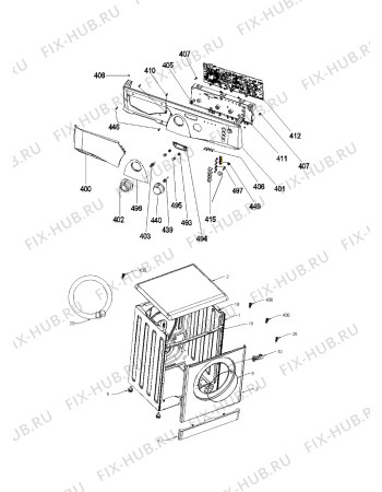 Схема №2 AWG 5104 MC с изображением Вложение для стиралки Whirlpool 480111102899