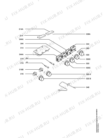 Взрыв-схема плиты (духовки) Juno JEH2600E - Схема узла Functional parts 267