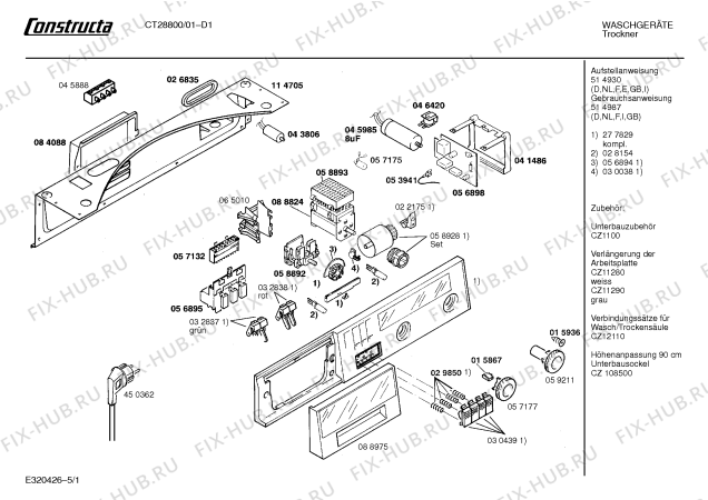 Схема №1 CT28010 CT2801 с изображением Уплотнитель двери для электросушки Siemens 00088821