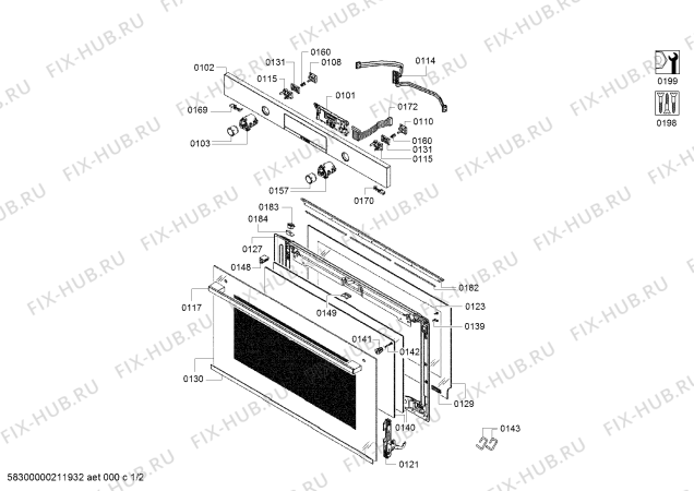 Схема №1 VBD5780S0 с изображением Модуль управления для электропечи Bosch 11026178