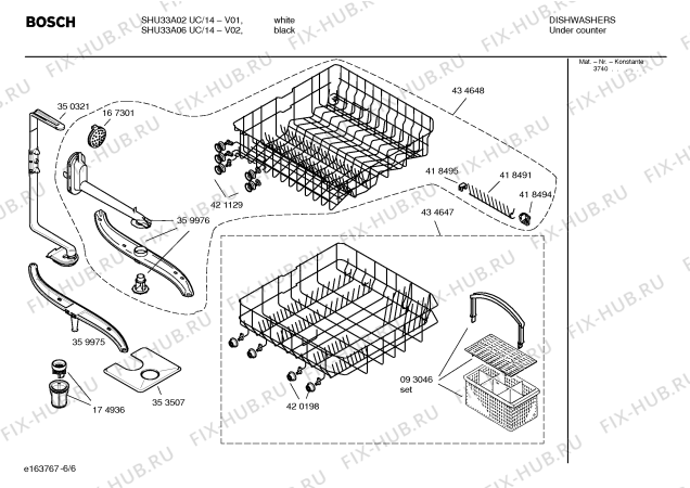 Взрыв-схема посудомоечной машины Bosch SHU33A02UC Bosch - Схема узла 06