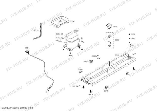 Схема №1 KDN26BL121 REF BOSCH ECO-TT261 IXL 220V/60HZ с изображением Дверь для холодильной камеры Bosch 00715966