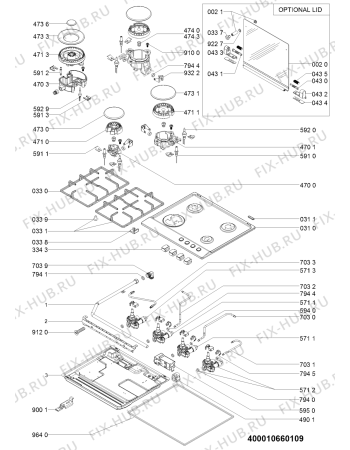 Схема №1 AKR313IX (F093566) с изображением Наставление для плиты (духовки) Indesit C00381980
