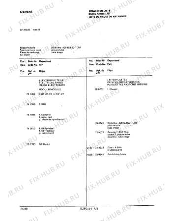 Схема №1 FC6617 с изображением Строчный трансформатор для телевизора Siemens 00751355