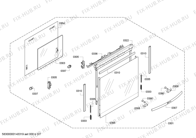 Схема №2 B46E74N0 с изображением Панель управления для плиты (духовки) Bosch 00671578