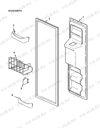 Схема №3 GC2228GEHB с изображением Крышечка для холодильной камеры Whirlpool 482000095655
