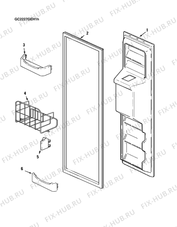 Схема №3 GC2228GEHB с изображением Рамка для холодильника Whirlpool 482000095650