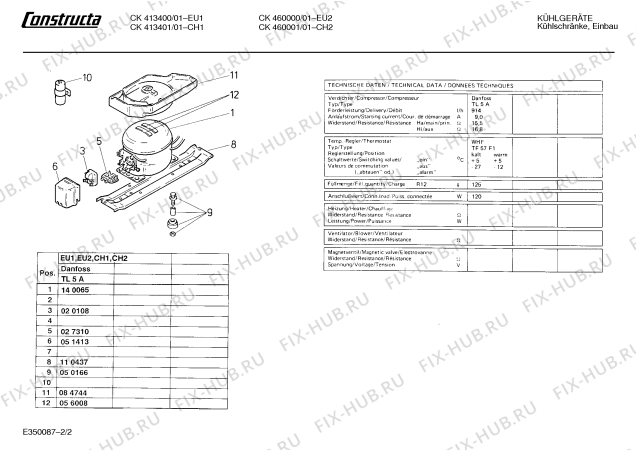 Взрыв-схема холодильника Constructa CK460001 - Схема узла 02