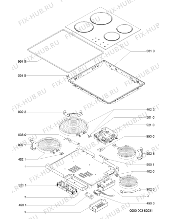 Схема №1 ETP 5660 IN с изображением Субмодуль для плиты (духовки) Whirlpool 481221458354