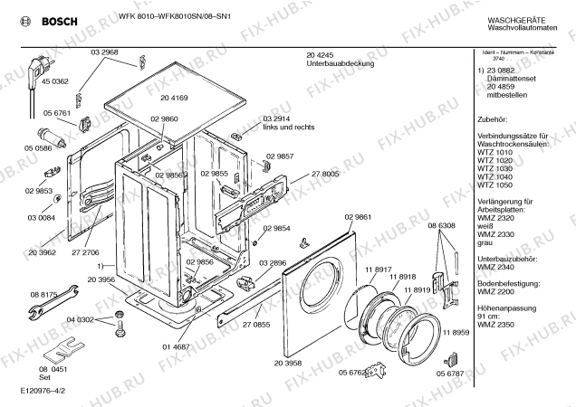 Взрыв-схема стиральной машины Bosch WFK8010SN WFK8010 - Схема узла 02