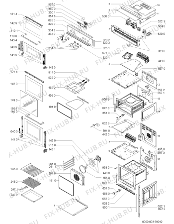 Схема №1 AKZ515WH (F091148) с изображением Руководство для плиты (духовки) Indesit C00364525