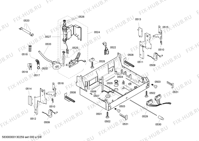 Схема №1 3VF343ND с изображением Внешняя дверь для посудомойки Bosch 00680656