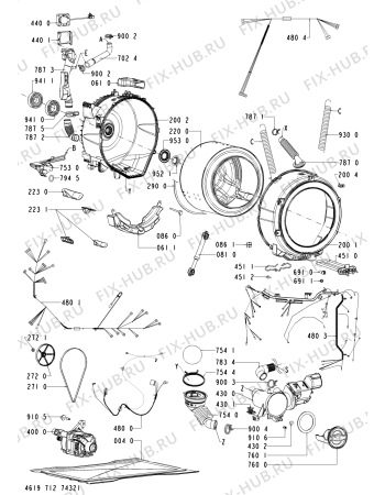 Схема №1 MHWE550WR01 с изображением Ручка (крючок) люка для стиралки Whirlpool 480111103163