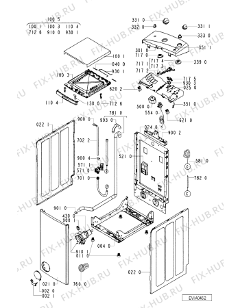 Схема №2 AWV 615/2 с изображением Декоративная панель для стиралки Whirlpool 481245213322